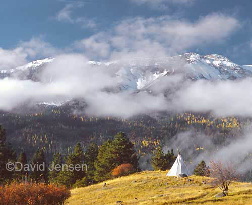 teepee and chief joseph mountain